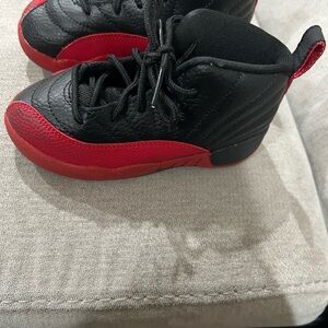 Jordan Kids Black and Red Sneakers